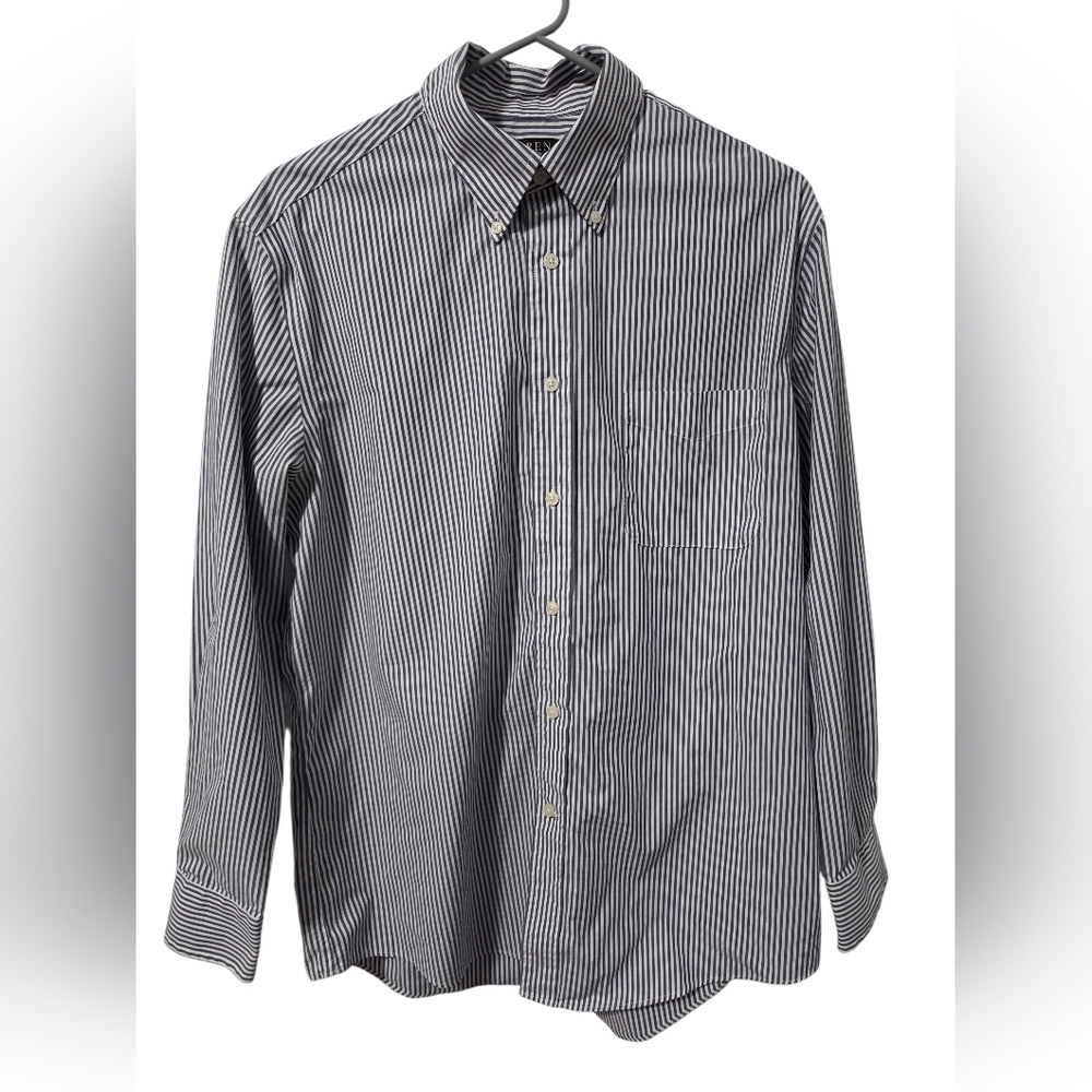 Lauren Ralph Lauren Black Label Mens Stripe Button Down Shirt Long Sleeve Size L